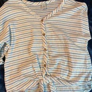Waffle knit top